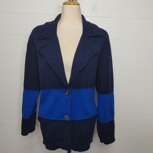 Coldwater Creek knit colour block blazer size 1X
